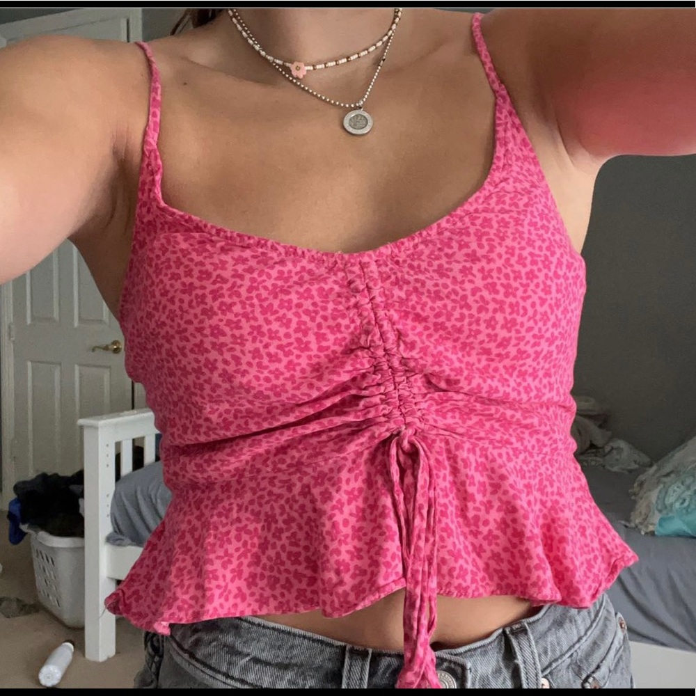 pink floral top
